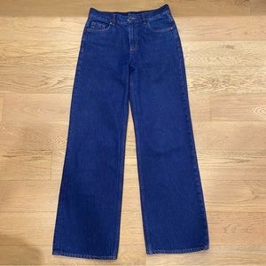 COS Relaxed Straight High Rise Wide Blue Jeans